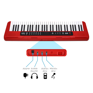 Jwin CMK-6148RD 61 Tuşlu Elektronik Org (Etiket. Mikrofon ve Adaptör Hediye)