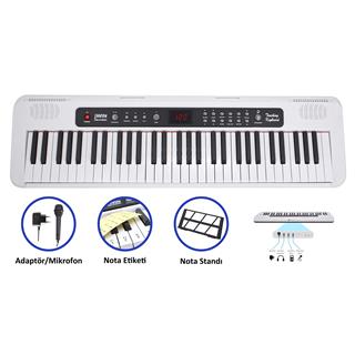 Jwin CMK-6148WH 61 Tuşlu Elektronik Org (Etiket. Mikrofon ve Adaptör Hediye)