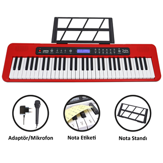Jwin CTK-3000 61 Tuş Hassasiyetli Org (5 Oktav) - Kırmızı