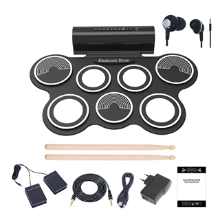 Jwin JD-203 7 Pedli Dijital Davul - Bateri Seti  + Kulaklık Hediyeli