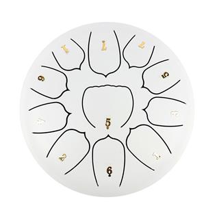 Jwin JTN-1011 10 Inç 11 Ses Ton Çelik Handpan Tongue Drum Davulu - Beyaz