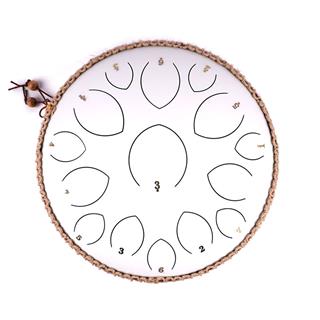 Jwin JTN-1415 14 Inç 15 Ses Ton Çelik Handpan Tongue Drum Davulu - Beyaz