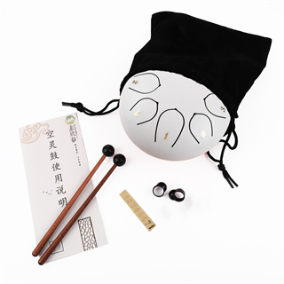 Jwin JTN-68 6 Inç 8 Ses Ton Çelik Handpan Tongue Drum Davulu - Beyaz