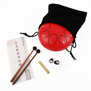 Jwin JTN-68 6 Inç 8 Ses Ton Çelik Handpan Tongue Drum Davulu - Kırmızı