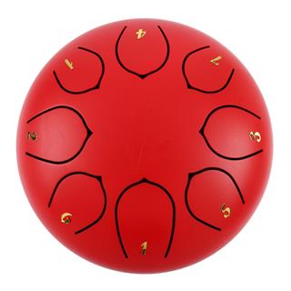 Jwin JTN-68 6 Inç 8 Ses Ton Çelik Handpan Tongue Drum Davulu - Kırmızı
