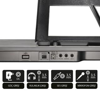 Jwin MK-1261B 61 Tuşlu Elektronik Org (Etiket. Adaptör Hediye)