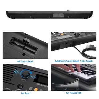 Jwin Sapphire MK-1537 37 Tuş Hassasiyetli Org (Adaptör Hediye) - Siyah