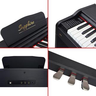 Jwin Sapphire SDP-120 Çekiç Aksiyonlu 88 Tuşlu Dijital Piyano - Siyah
