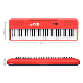 The ONE SK-COLOR Akıllı Taşınabilir 61 Işıklı Tuşlu Bluetooth Org - Kırmızı