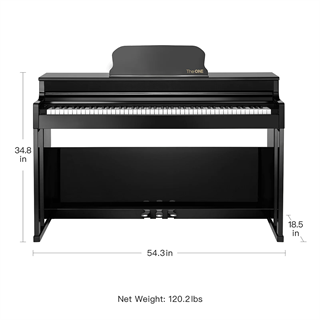 The ONE SP-TOP1X Akıllı 88 Tuş Graded Hammer Action Ağırlıklı Dijital Piyano - Siyah