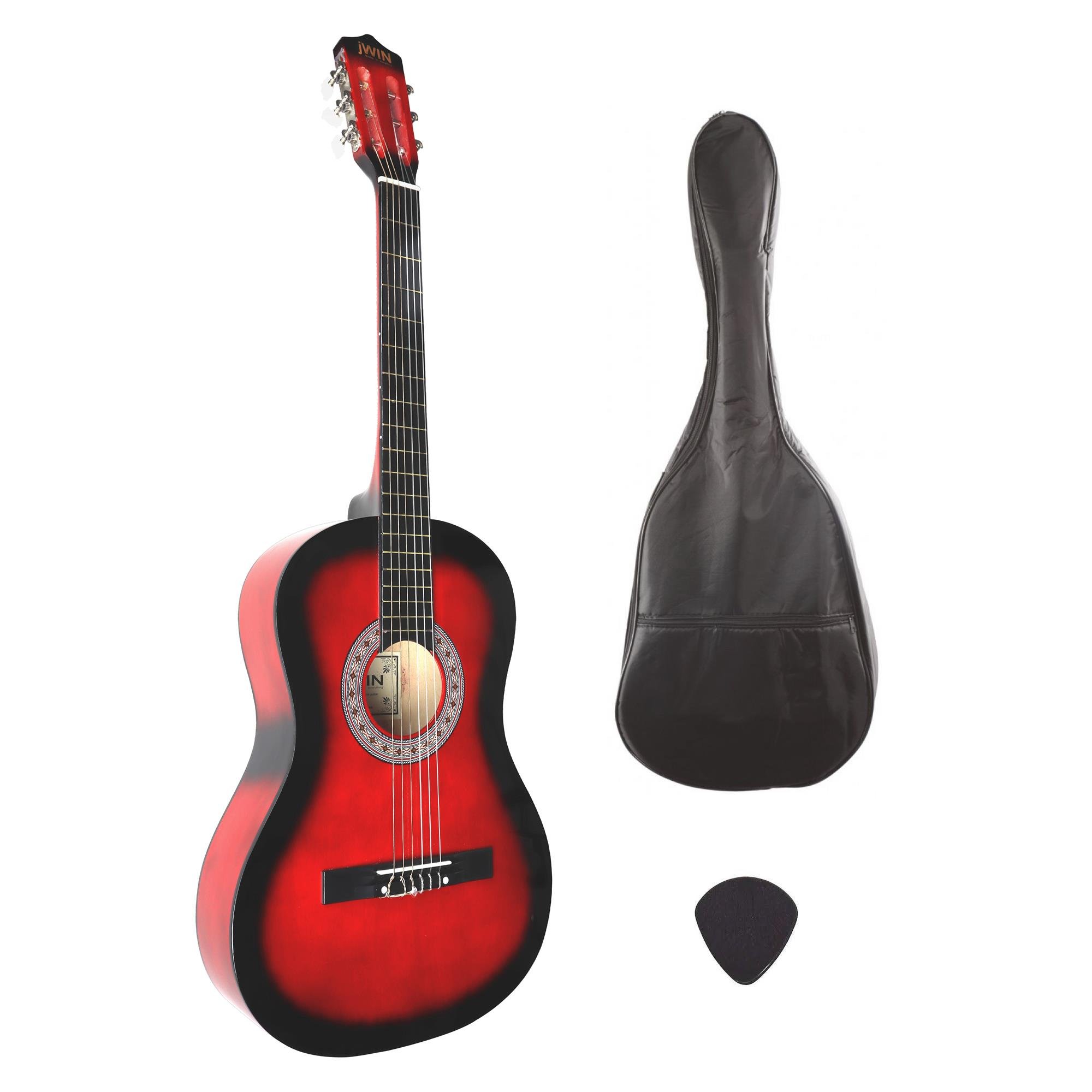 jWIN CG-3802 Klasik Gitar 100cm (Kılıf + Pena) - Kırmızı