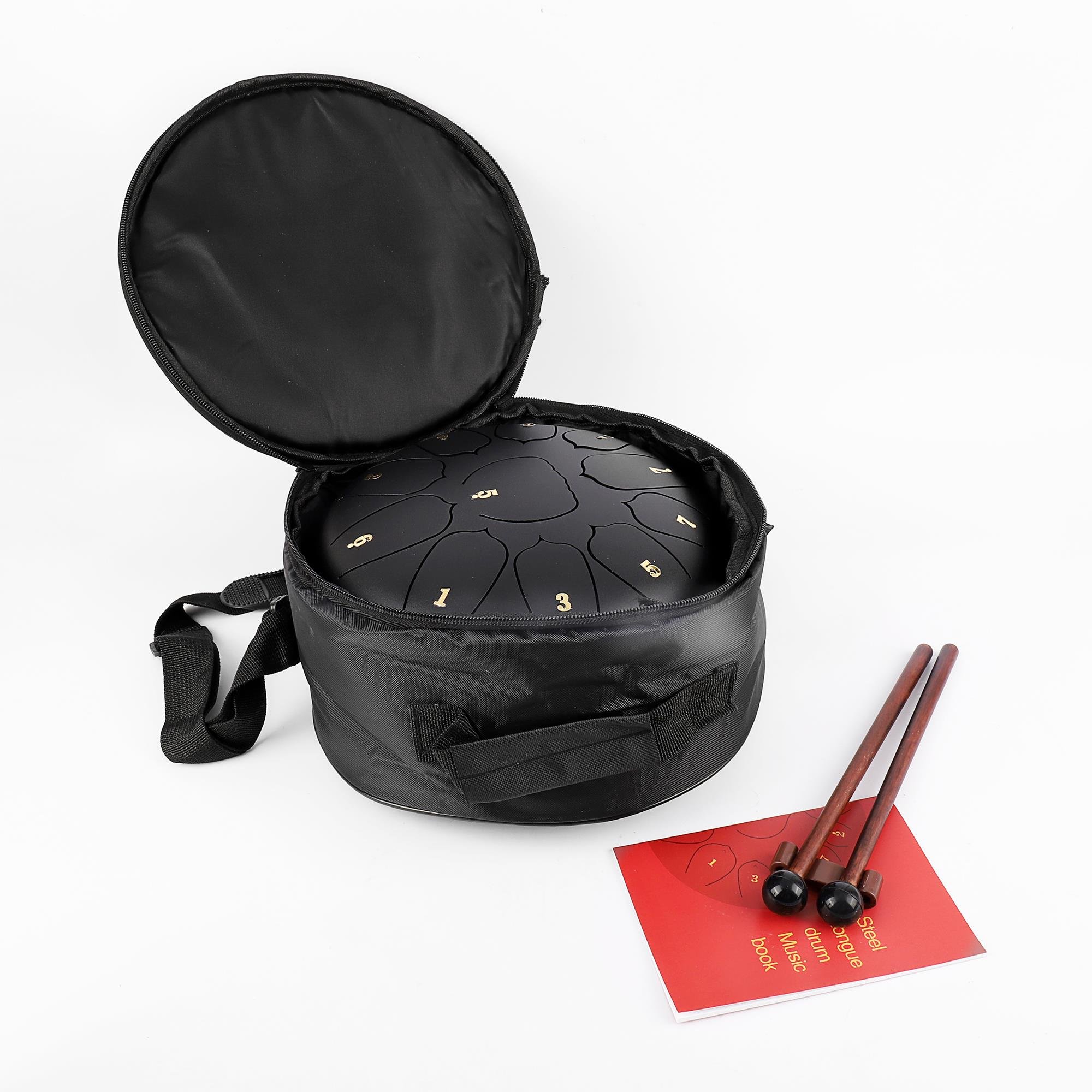 Jwin JTN-1011 10 Inç 11 Ses Ton Çelik Handpan Tongue Davulu - Siyah