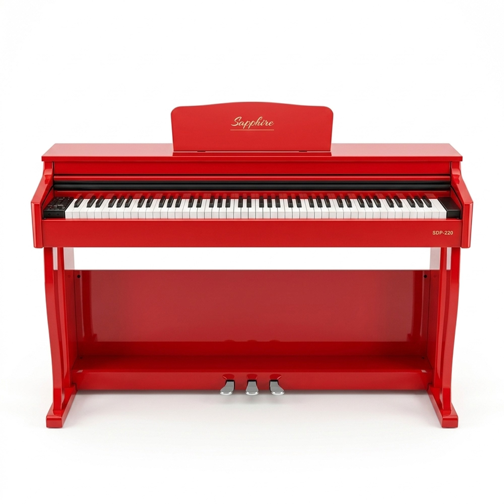 Jwin Sapphire SDP-220 Çekiç Aksiyonlu 88 Tuşlu Dijital Piyano - Kırmızı