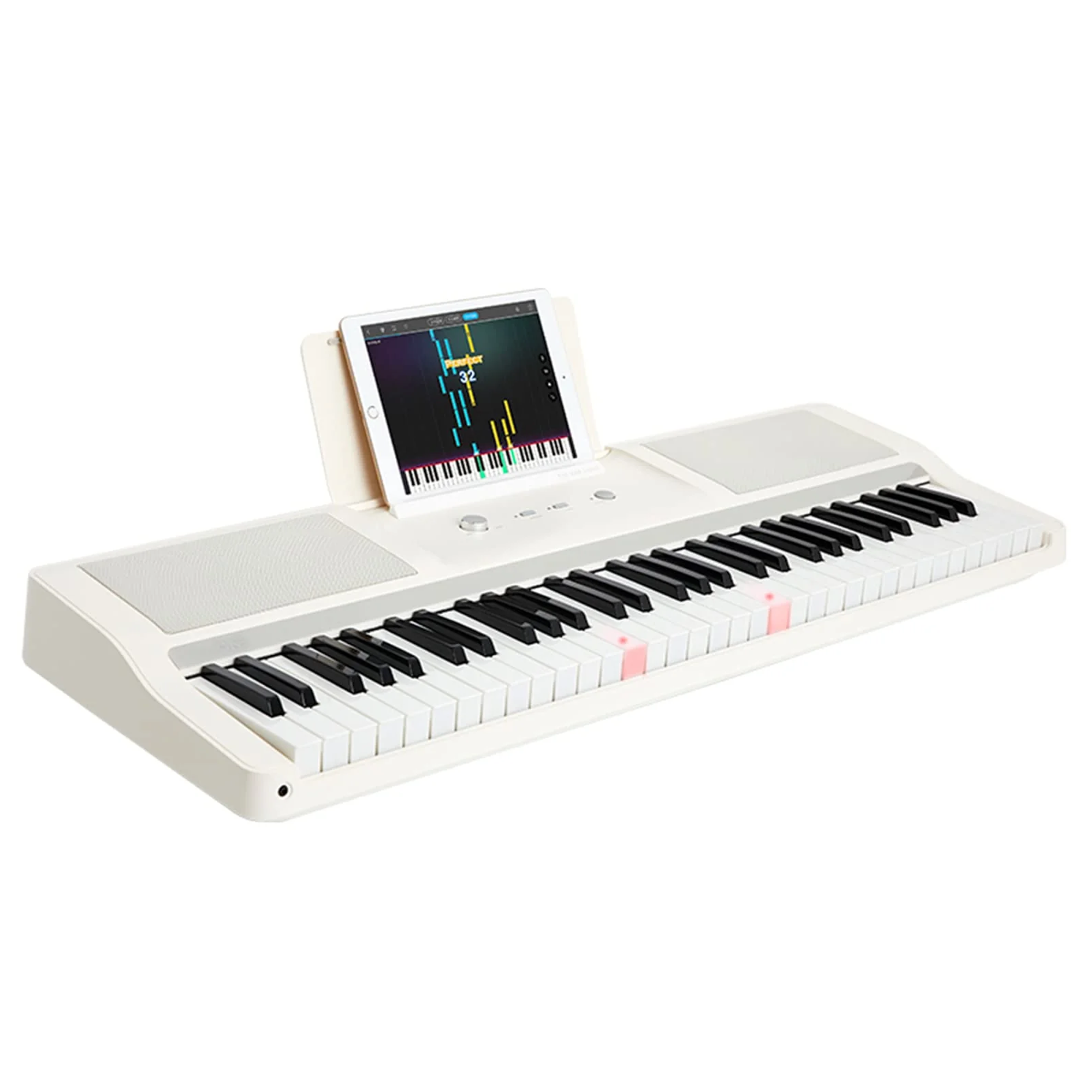 The ONE SK-TOK 61 Tuş Hassasiyetli Akıllı Org, MIDI Klavye - Beyaz