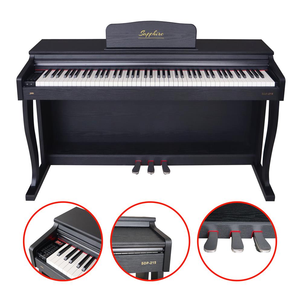Jwin SDP-215 Çekiç Aksiyonlu 88 Tuşlu Dijital Piyano - Siyah - Depodan  Kapıya