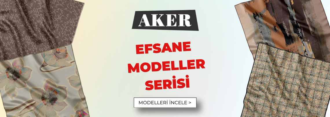AKER Nostalji Serisi İpek Eşarp