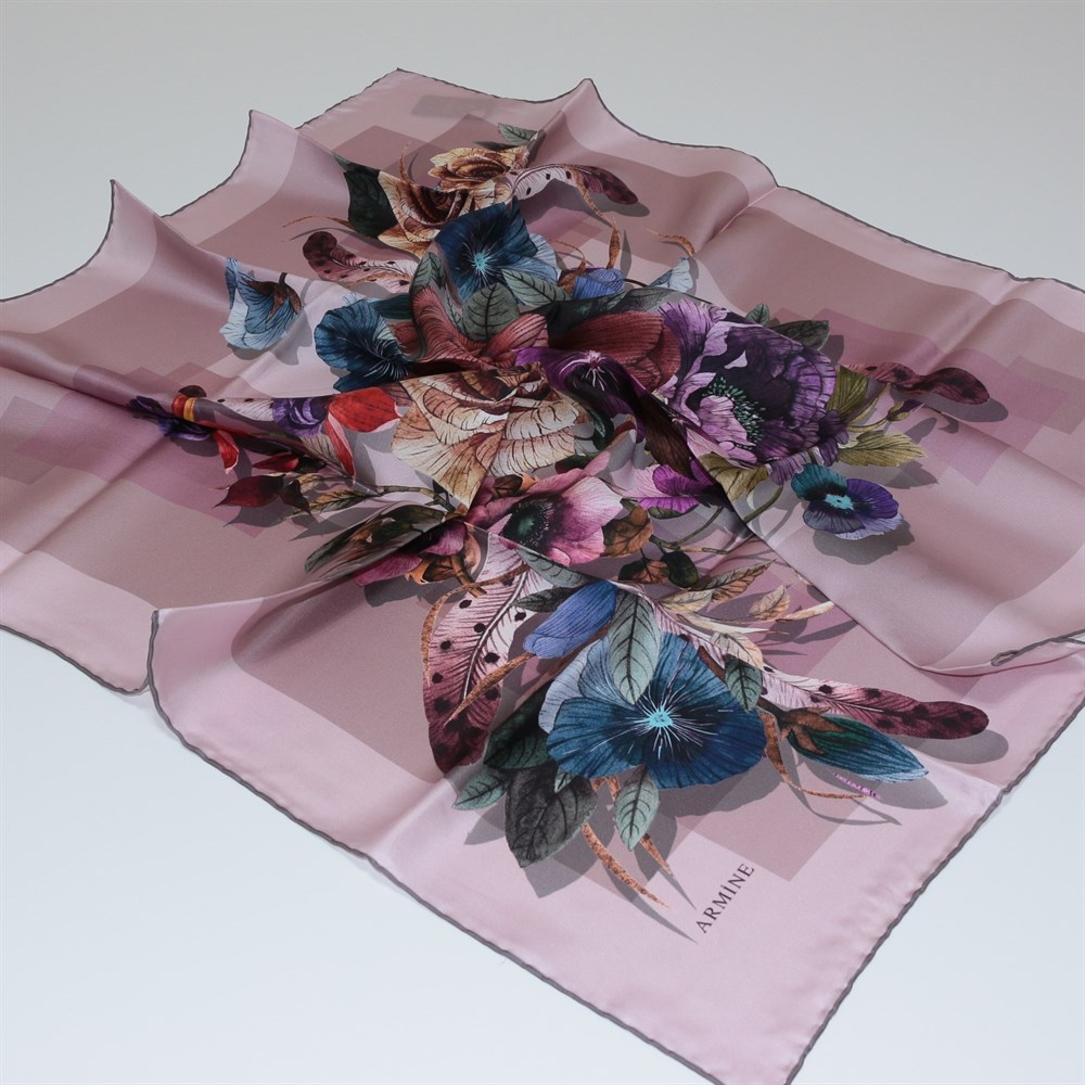 Armine Silk Scarf - 7580D 2 - Twill