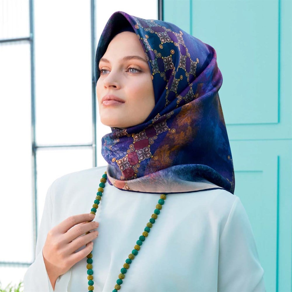 Armine İpek Eşarp 2018 İlkbahar Yaz - 7939D 31 - Tivil