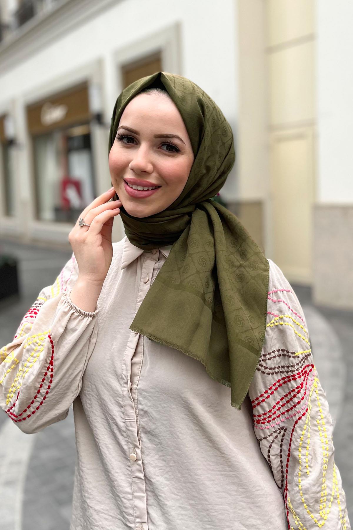 Aker Cotton Pamuk  Şal - 1030800-951 - Haki