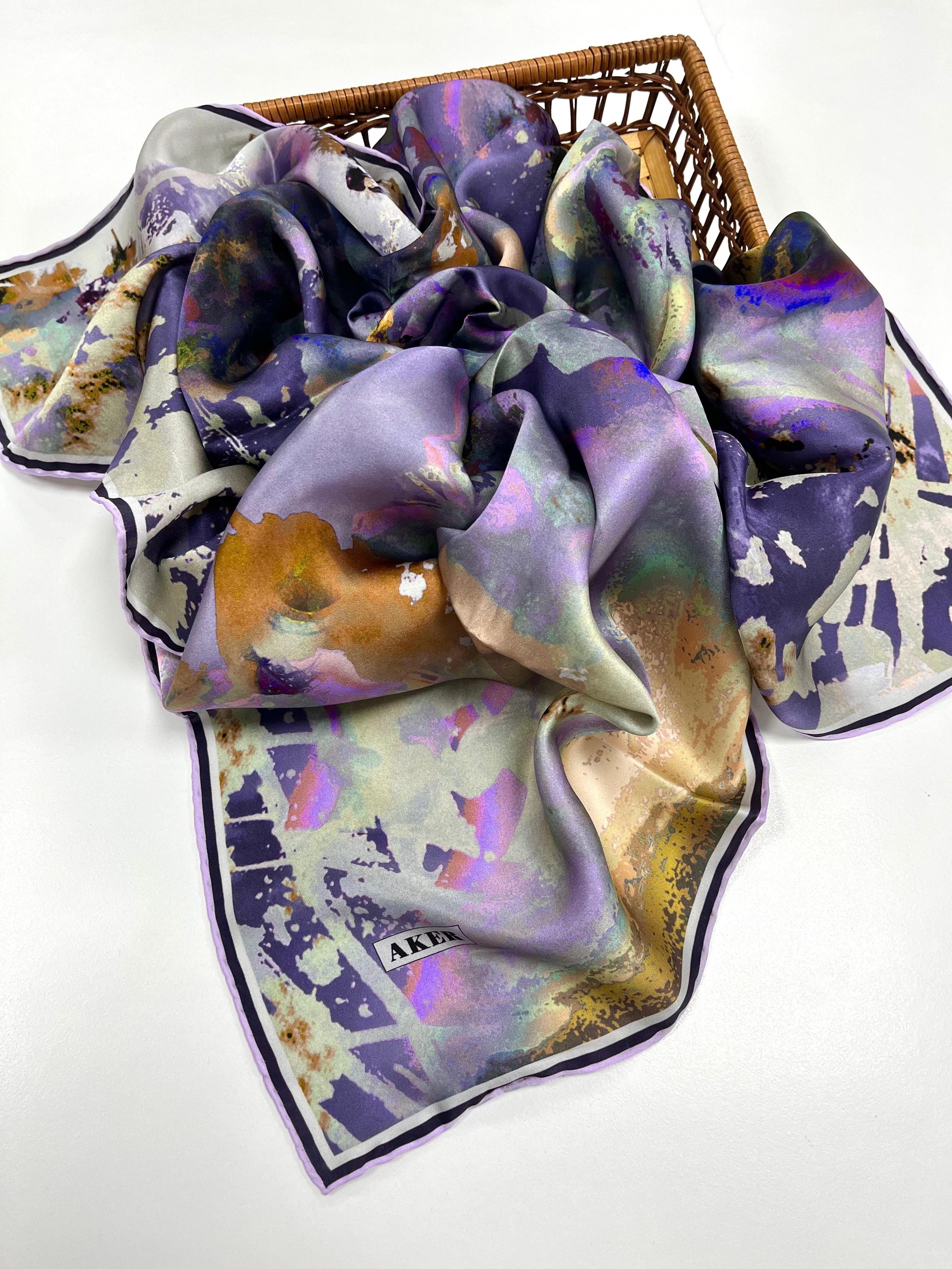 Aker Silk Scarf - 2025 Spring-Summer - 8989701-392 - Satin Silk
