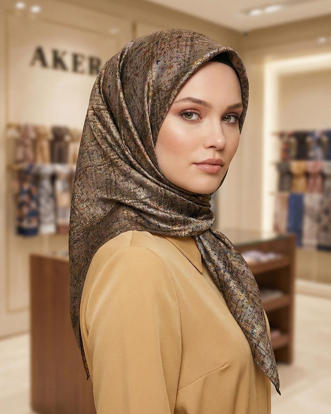 Aker İpek Eşarp - 2025/2026 Sonbahar-Kış - 9074713-953 - Tivil