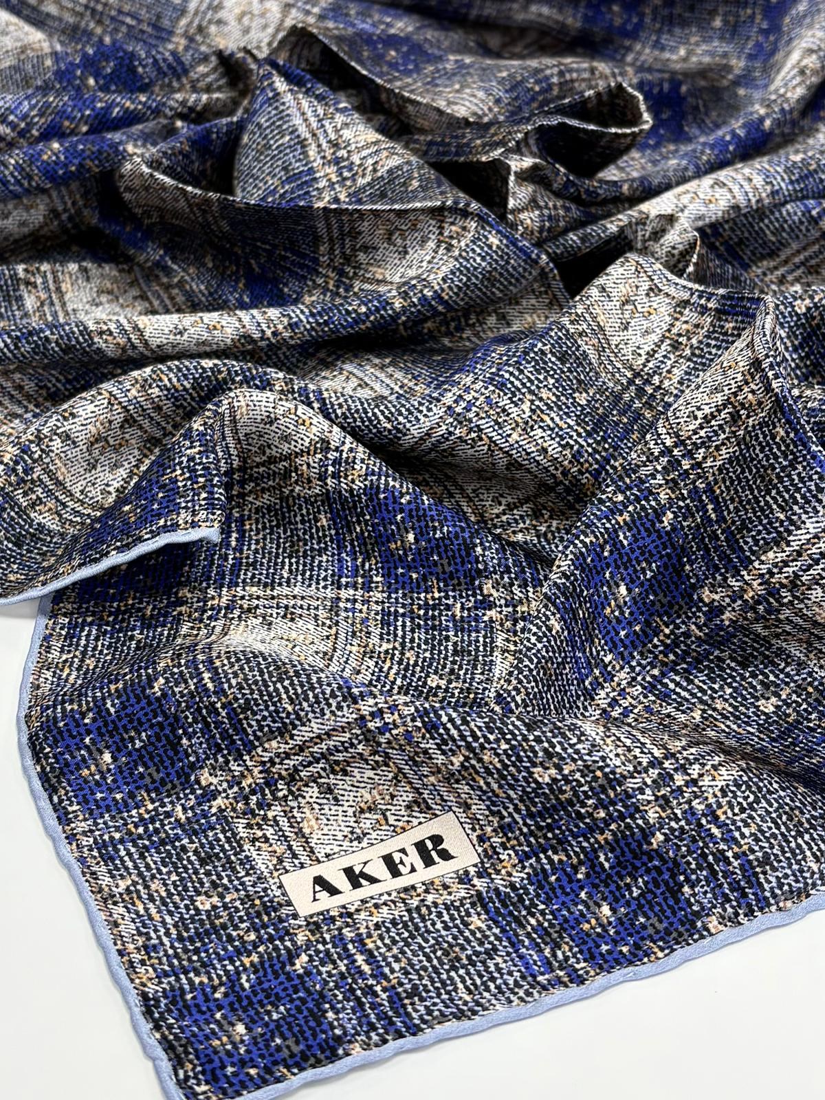 Aker İpek Eşarp - 2026 İlkbahar-Yaz - 9119713-921 - Tivil - Retro Ekose Desen