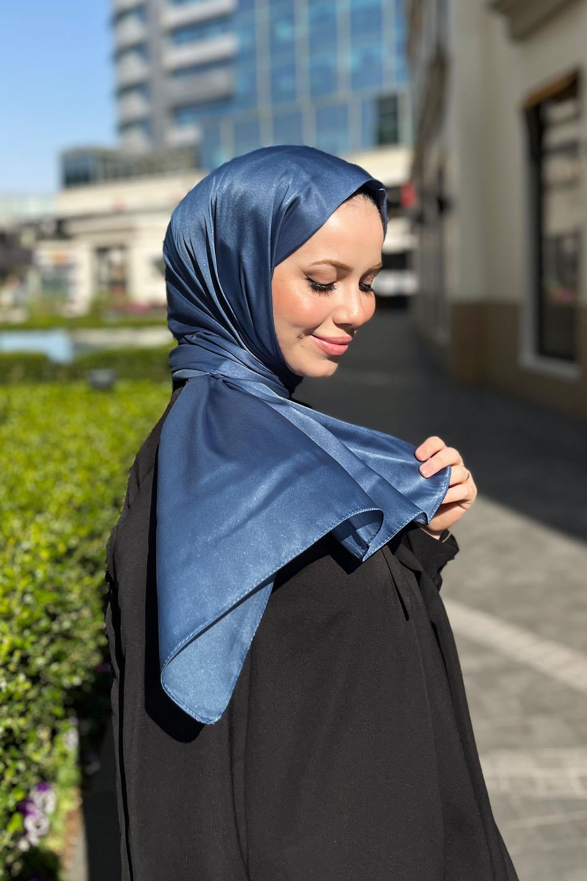 Aker Kristal Şal - Düz Renk - 3030100-924 - Mavi