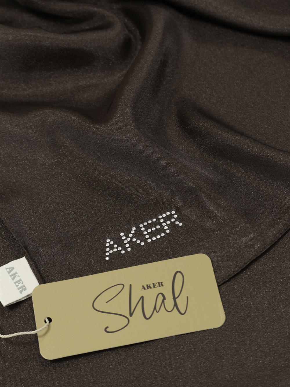 Aker Kristal Şal - Düz Renk - 3030100-931 - Acı Kahve