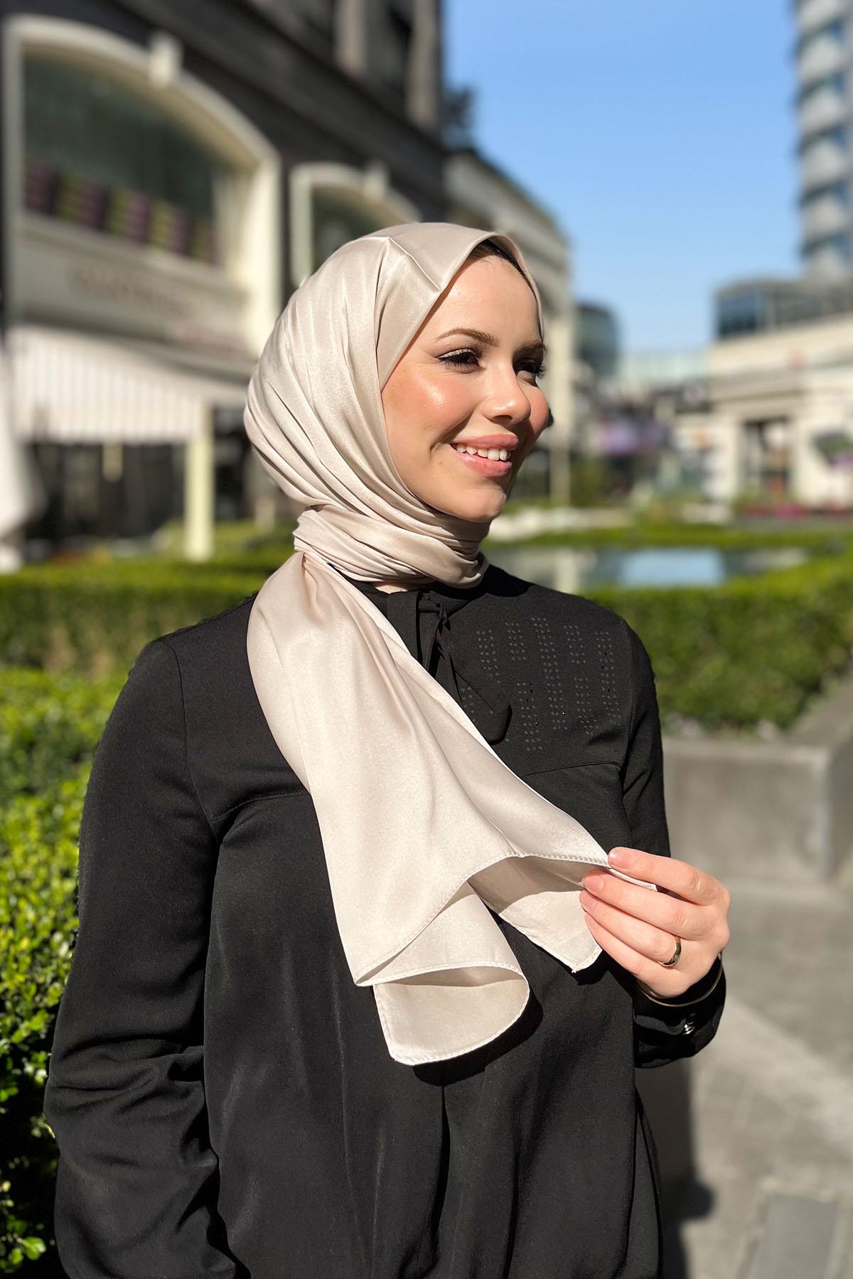 Aker Kristal Şal - Düz Renk - 3030100-933 - Bej