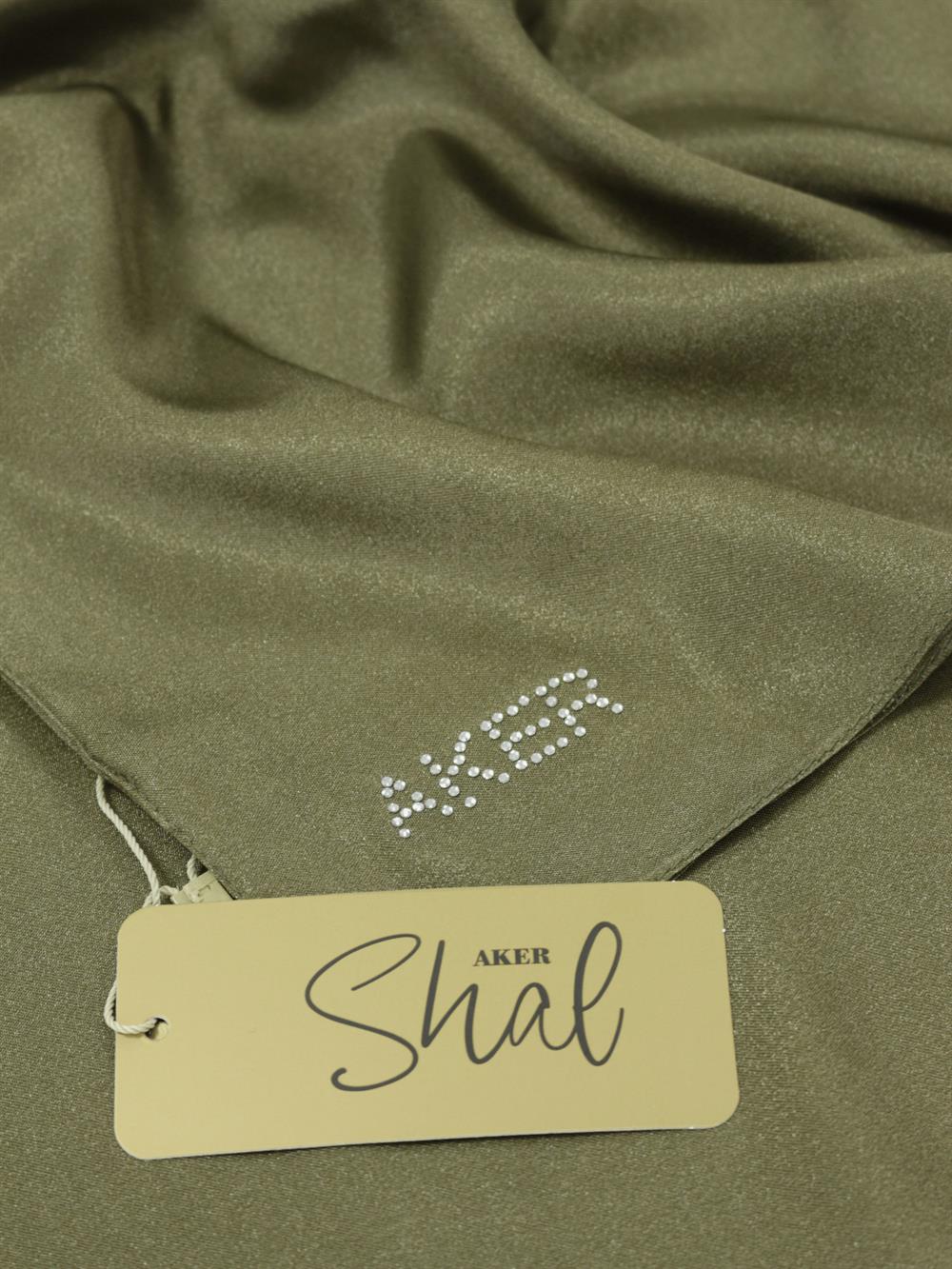 Aker Kristal Şal - Düz Renk - 3030100-953 - Haki