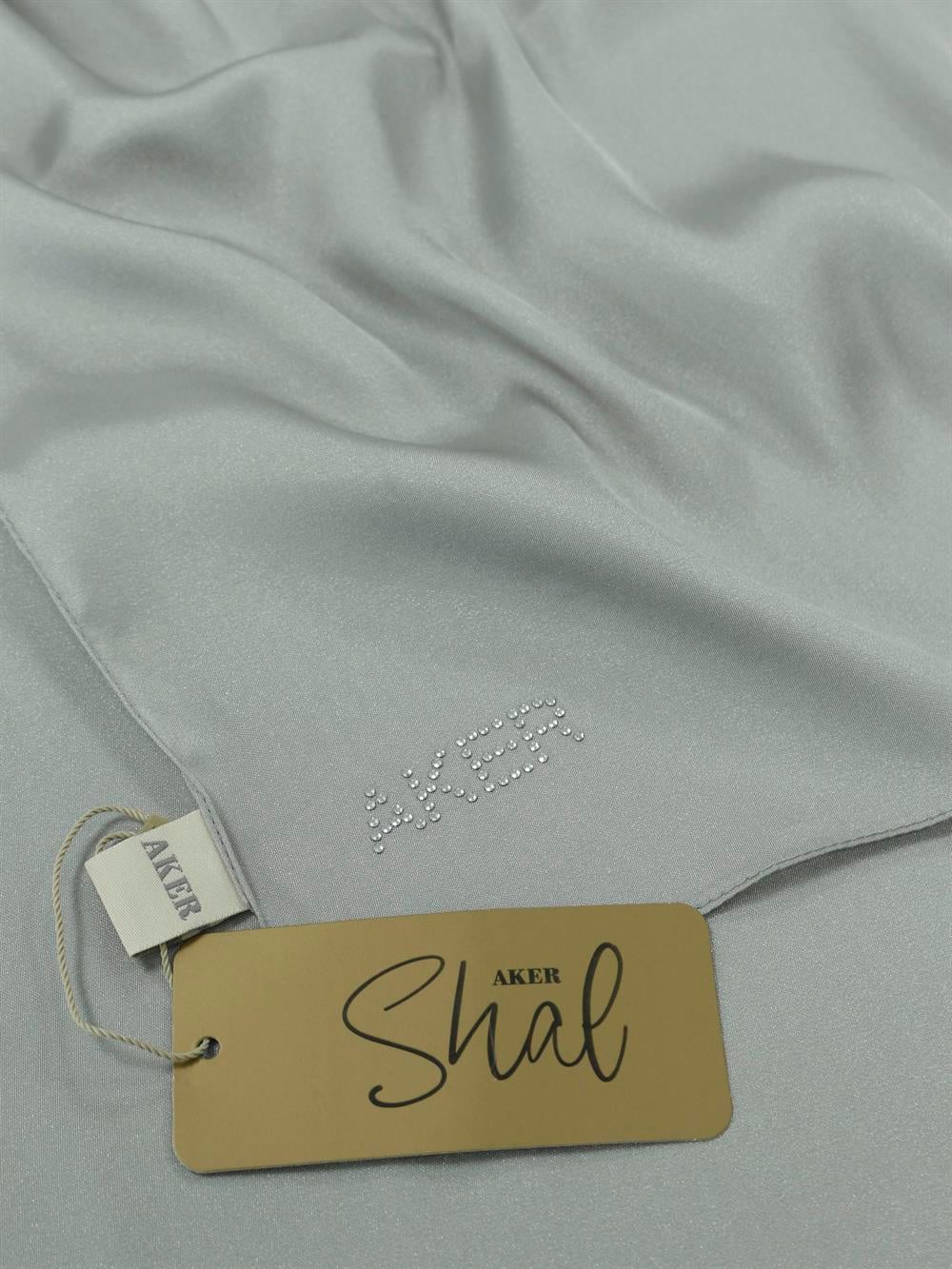 Aker Kristal Şal - Düz Renk - 3030100-971 - Açık Gri