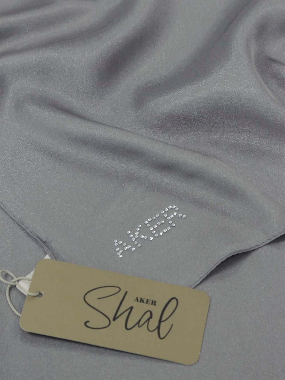 Aker Kristal Şal - Düz Renk - 3030100-973 - Gri