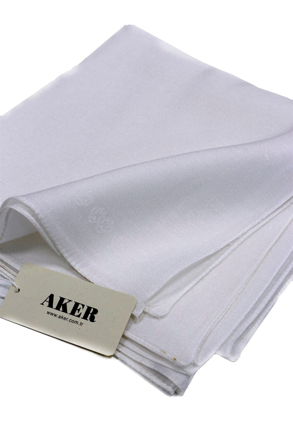 Aker Simli Monogram Eşarp - Düz Renk - 1040200-313 - Krem