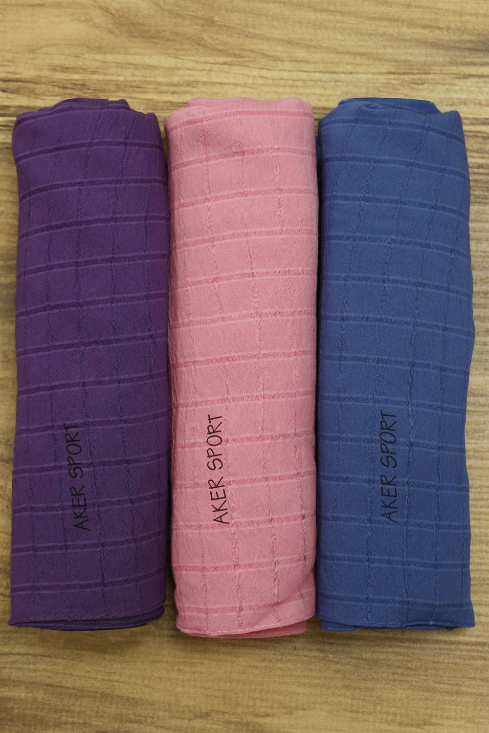 Aker Sport Mia Şal - 3'lü Set - Mor, Pembe, Mavi
