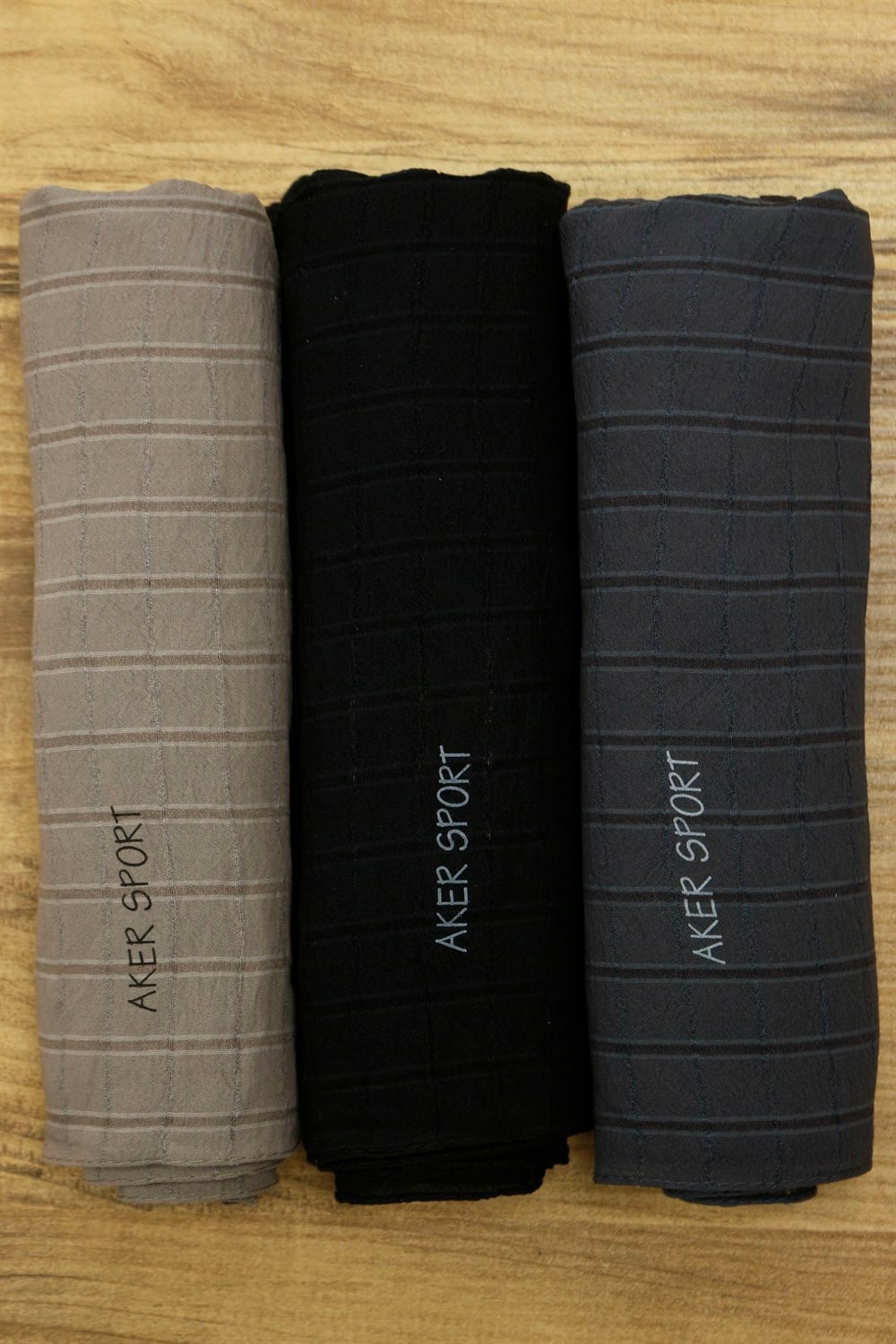 Aker Sport Mia Şal - 3'lü Set - Siyah, Füme, Vizon