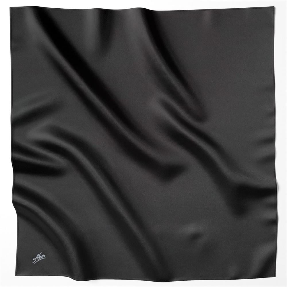 Aker Tivil Eşarp - Polyester Twill - Düz Renk - 8742795-911 - Siyah