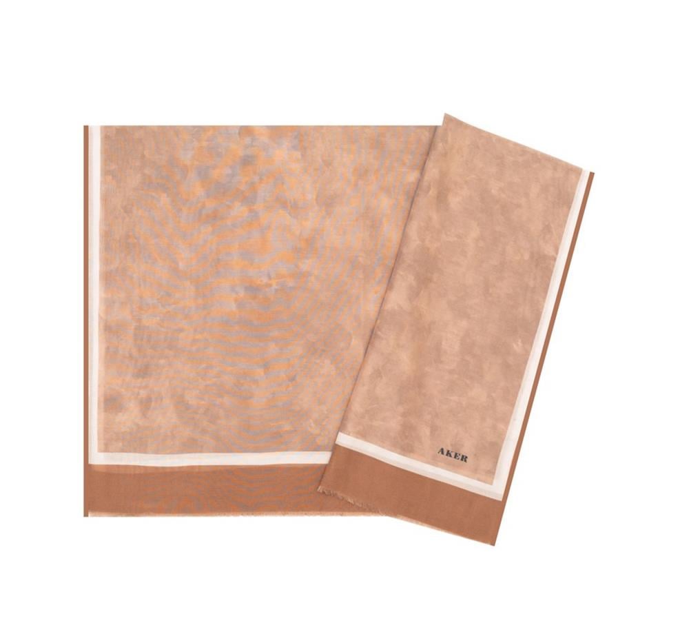 Aker Yaz Serinliği Koton Şal - Bulut Deseni - 7208777-496