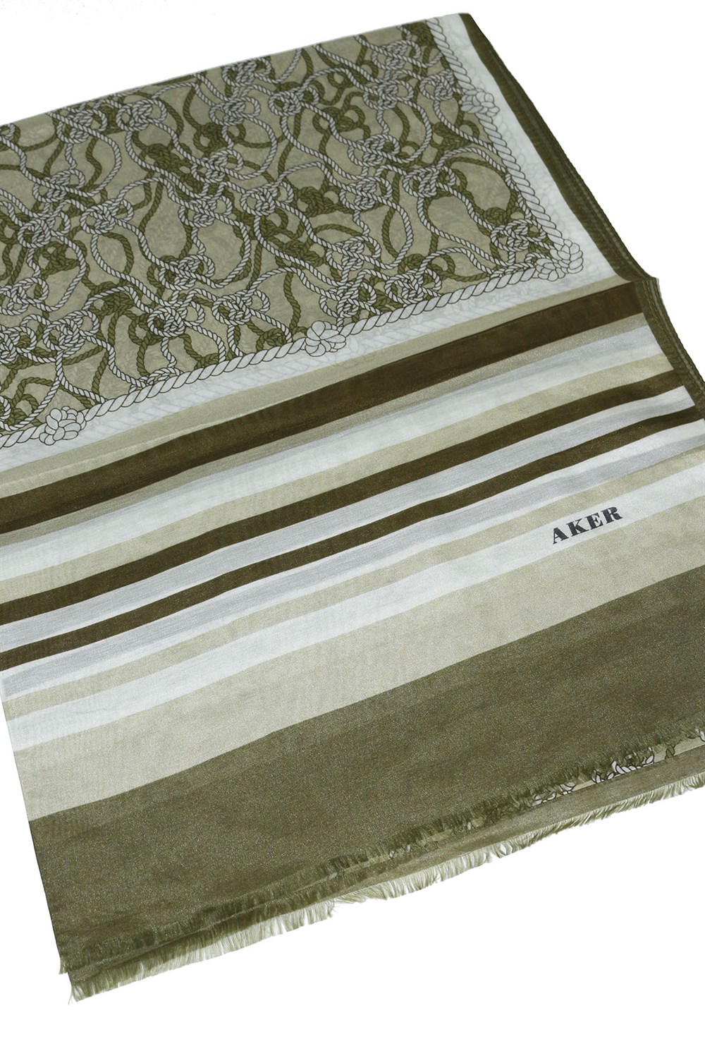 Aker Yaz Serinliği Koton Şal - Desenli - 7807777-451