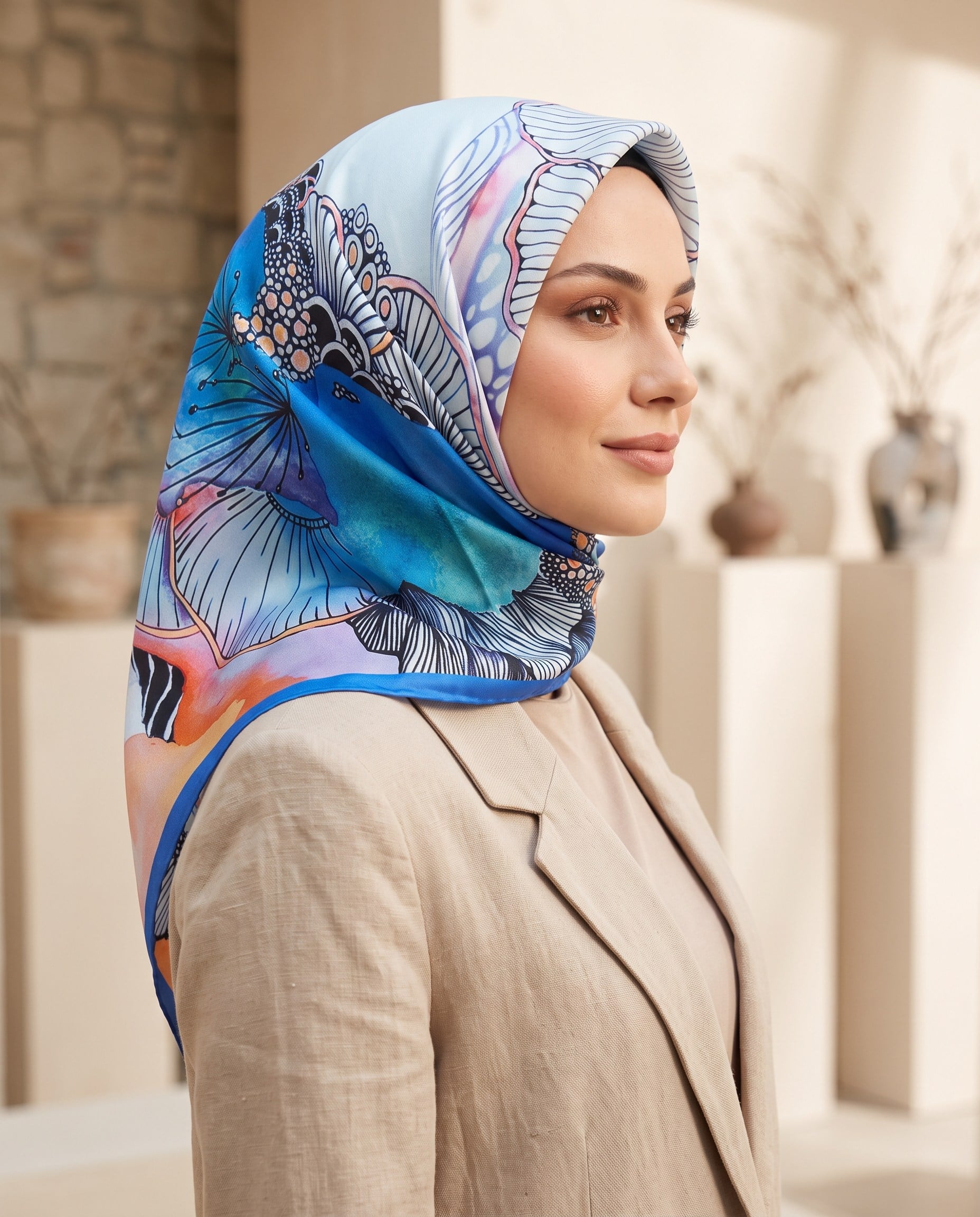 Arancia İpek Eşarp - 2025/2026 Sonbahar-Kış - 03AR513-710 - Tivil