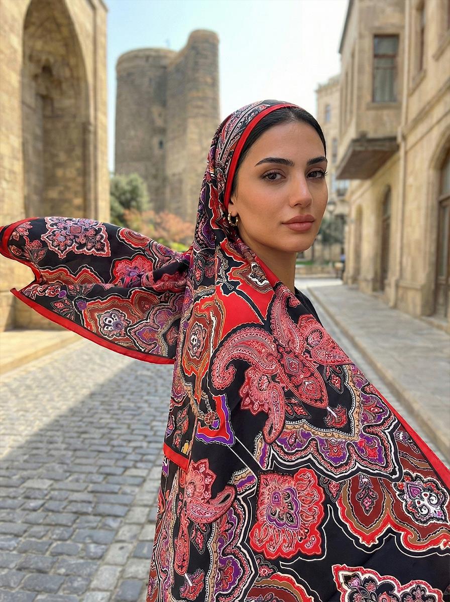 Arancia İpek Şal - 06AR514-701 - Tivil