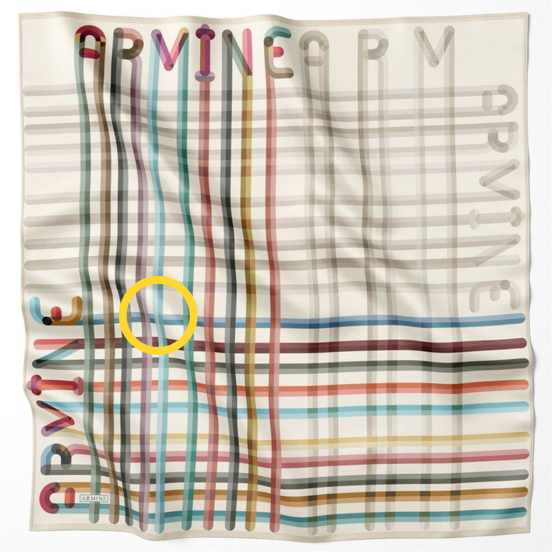 Armine Hafif Defolu İpek Eşarp - 8701D-39 - Tivil - C317