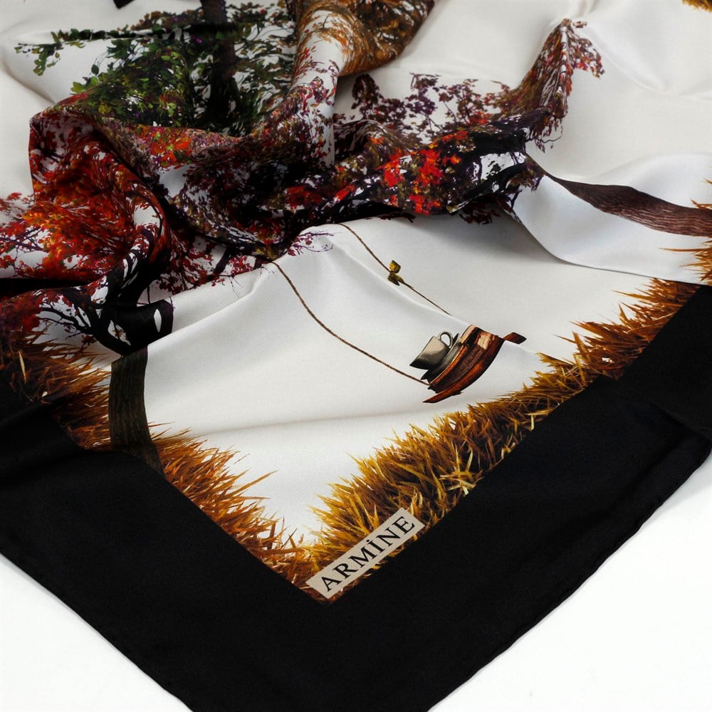 Armine Silk Scarf - 7276D 28 - Twill