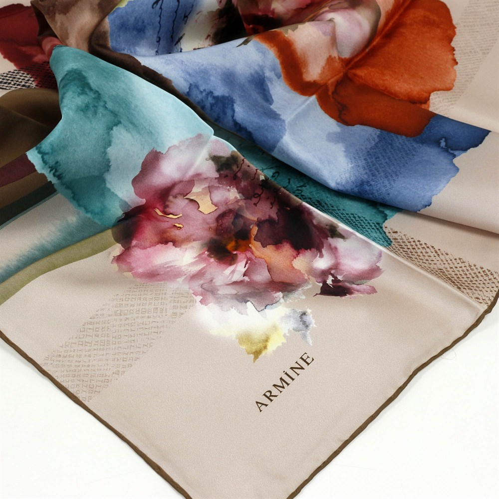 Armine Silk Scarf - 7845D 02 - Twill