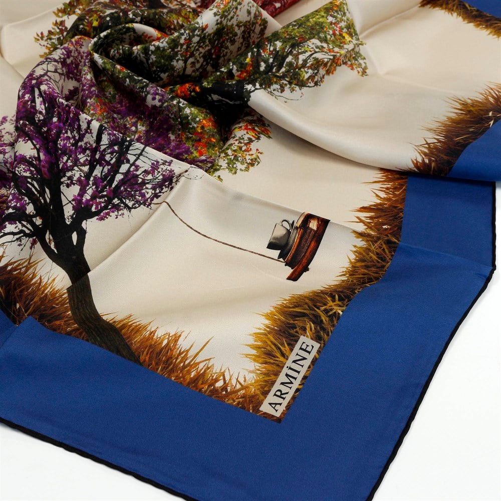 Armine Silk Scarf - 7276D 27 - Twill