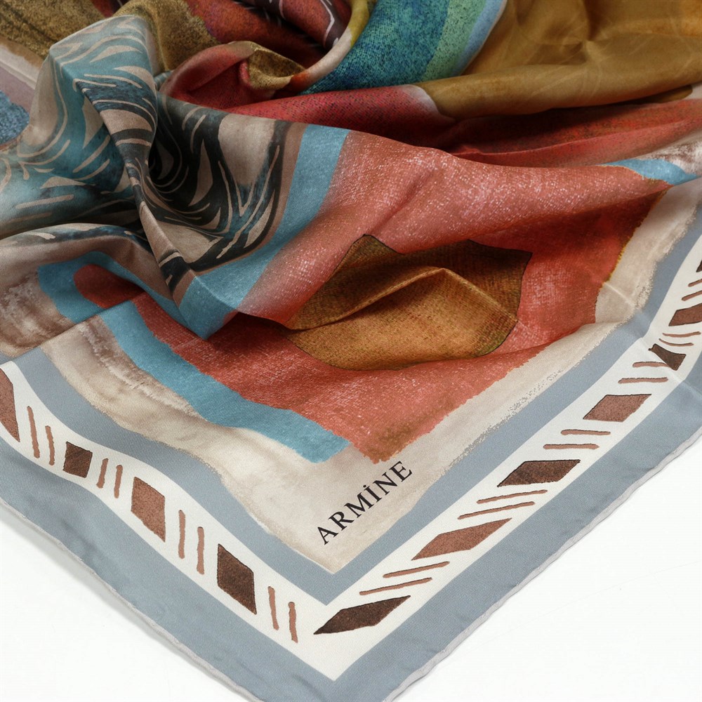 Armine Silk Scarf - 7880D 12 - Twill