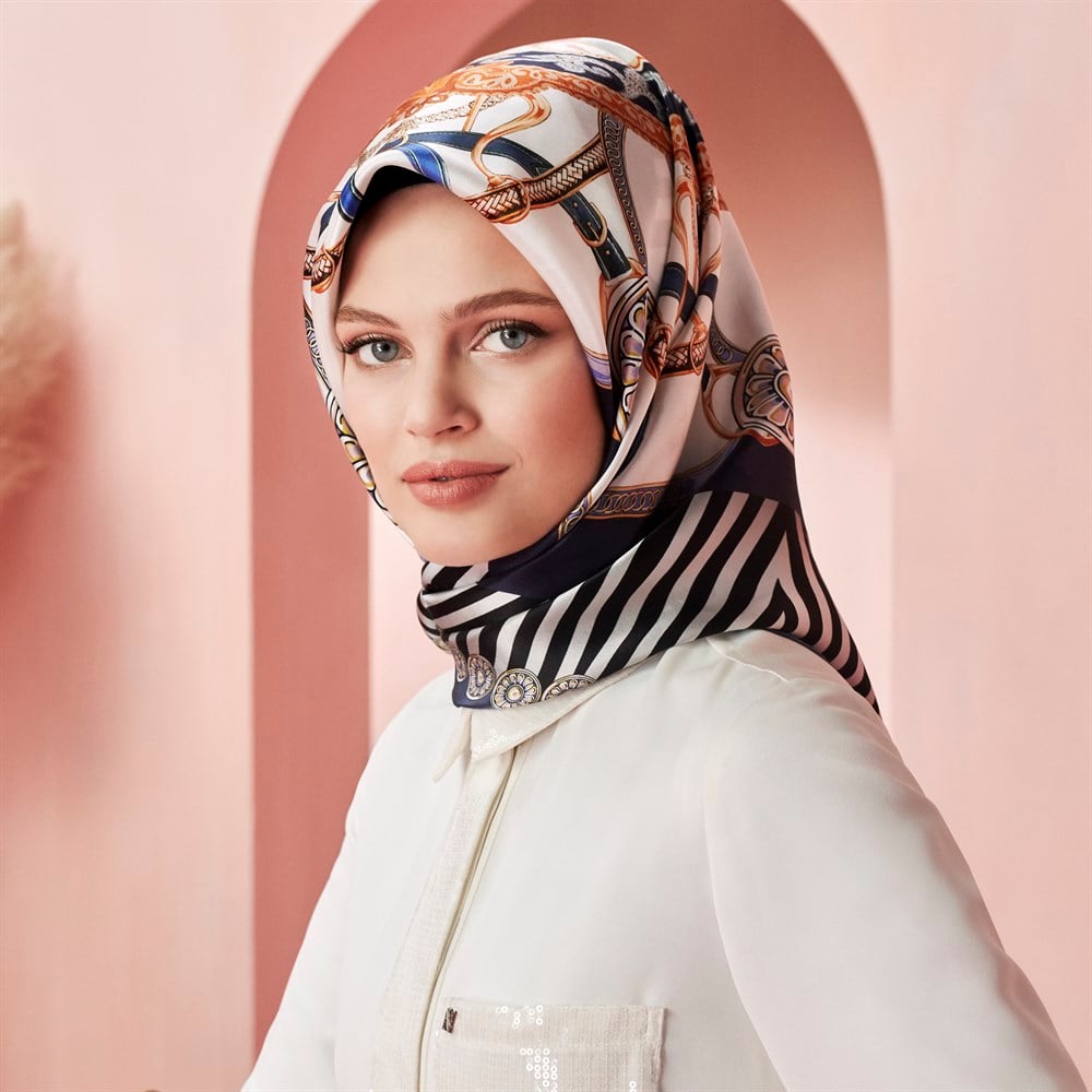 Armine Silk Scarf - 8129D 09 - Twill