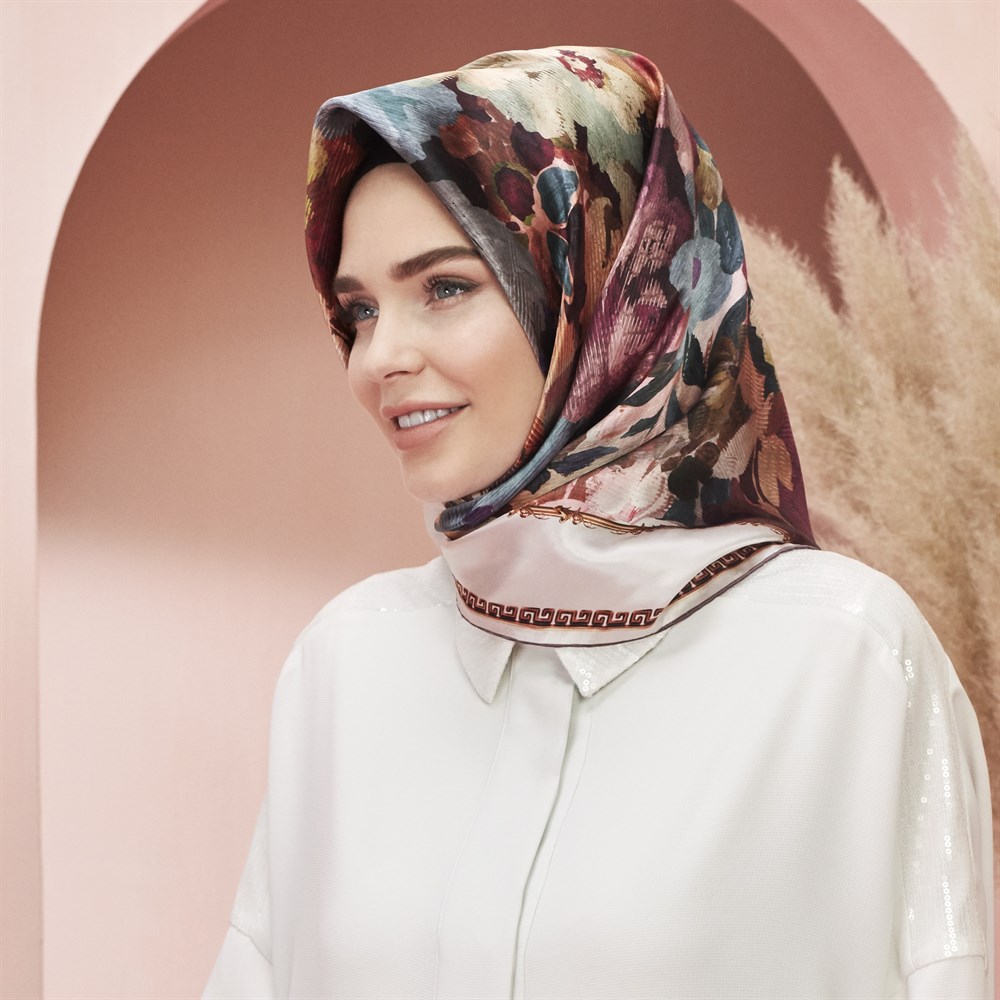 Armine Silk Scarf - 8109D 38 - Satin