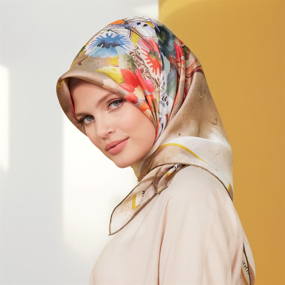 Armine İpek Eşarp 2020 İlkbahar-Yaz - 8340D 09 - Tivil