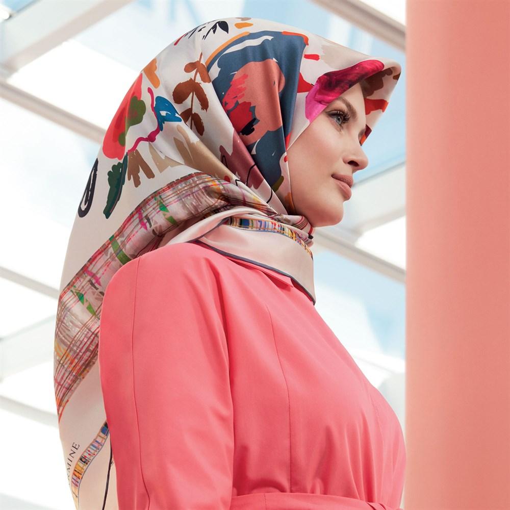 Armine İpek Eşarp 2020 İlkbahar-Yaz - 8300D 02 - Tivil