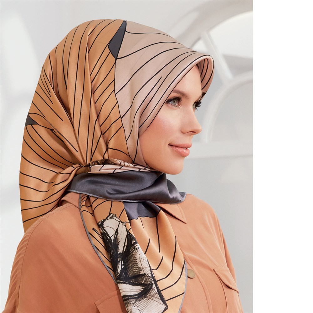 Armine İpek Eşarp 2020 İlkbahar-Yaz - 8302D 04 - Tivil